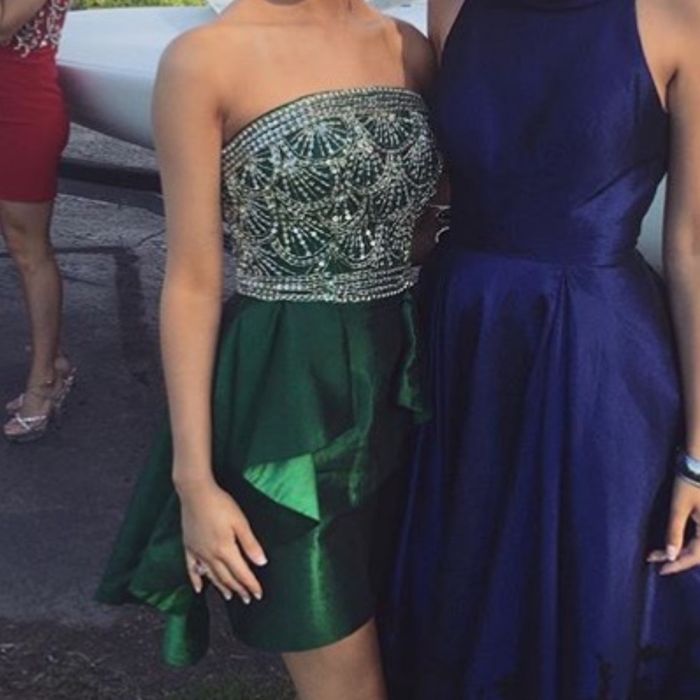 Green Mac Duggal Cocktail Dress